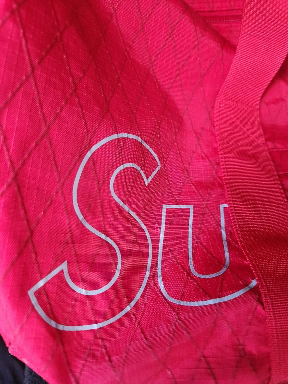 FW18 Supreme Duffle Bag Red Water and Abrasion Resistant