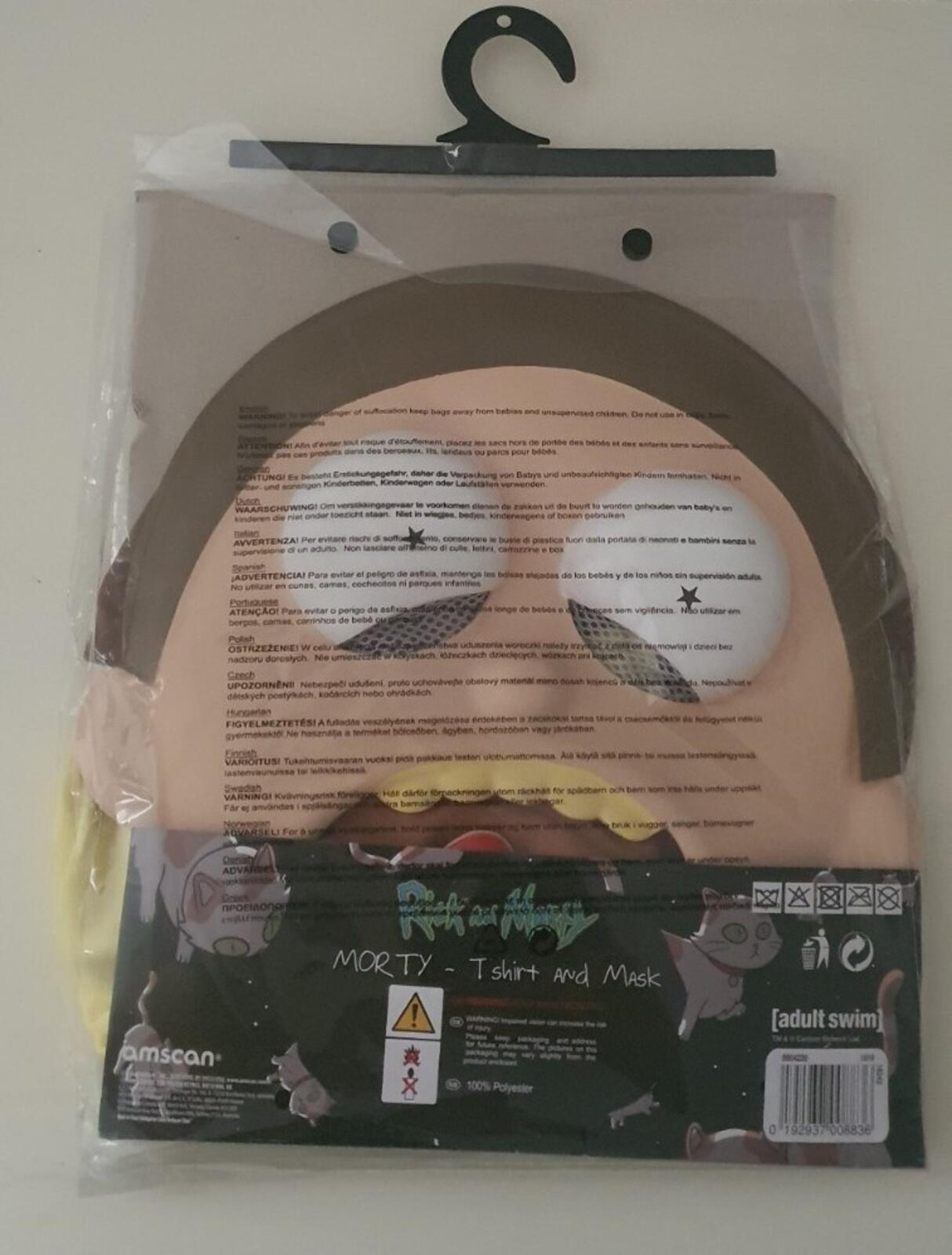 RICK and MORTY Smith Costume Fancy Dress Mens Halloween Cartoon Adult Licensed