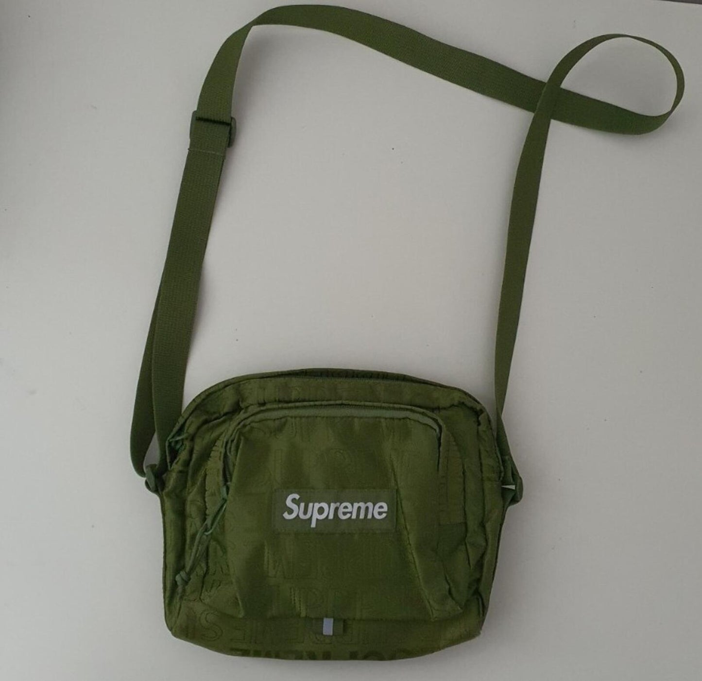 SS19 Supreme olive shoulder bag cordura fabric green