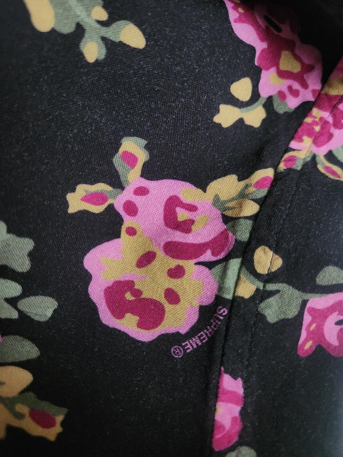 SS20 Supreme Floral Rayon S/S Shirt size L large Black