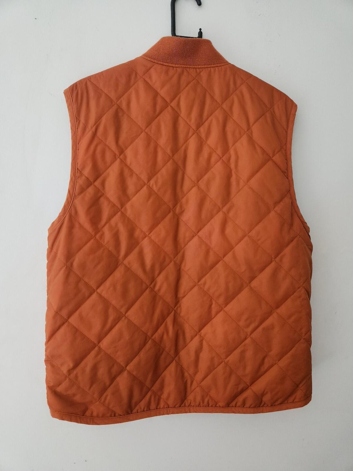 FW17 Supreme reversible shadow plaid vest size M medium orange gilet