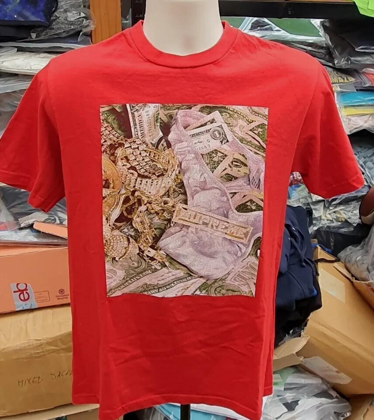 SS20 Supreme Bling red Tee size S small T-shirt