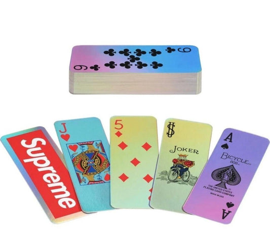 FW23 Baraja de cartas holográficas Supreme x Bicycle Slice, nuevas y sin abrir