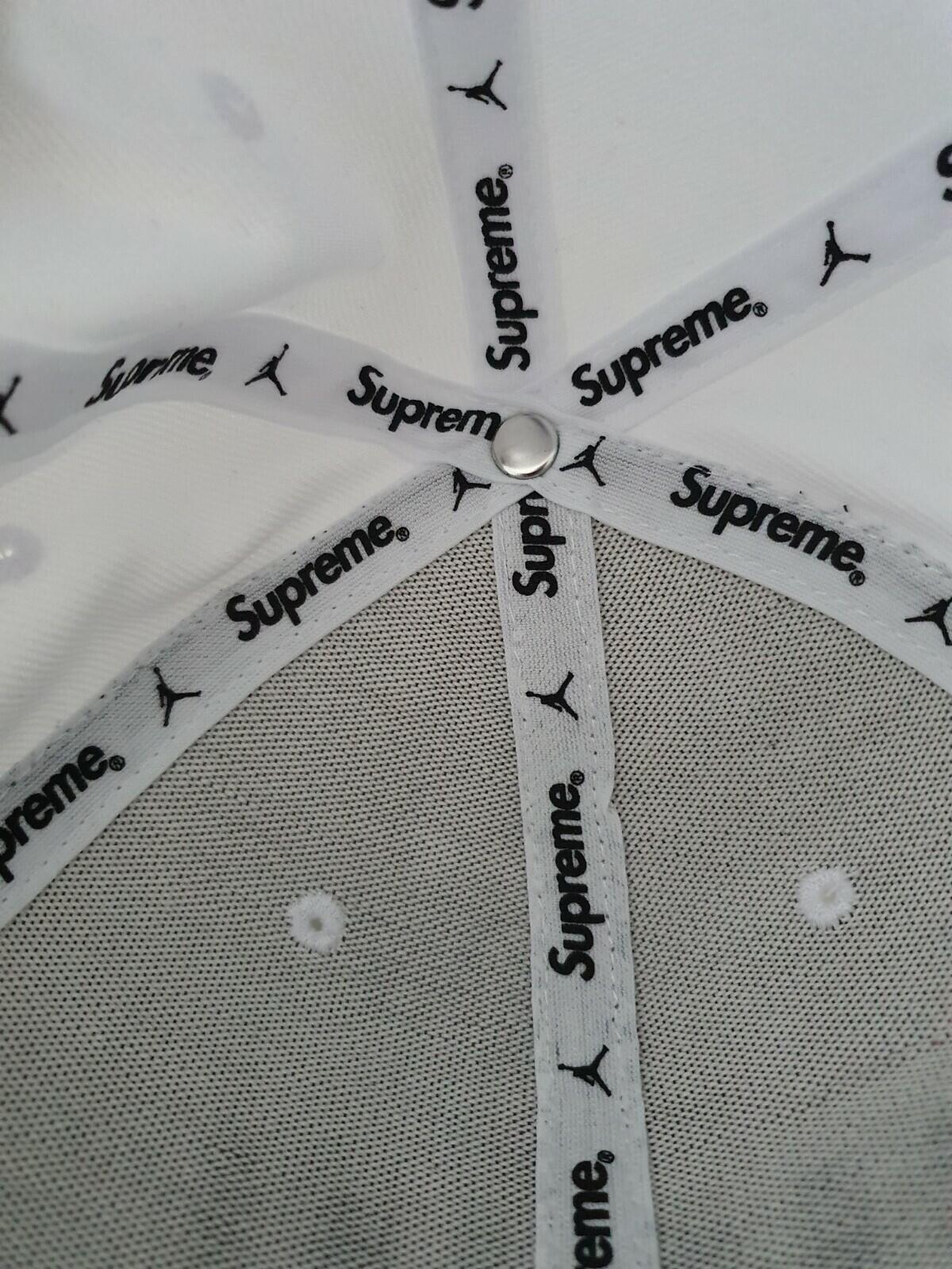 FW15 Supreme x Jordan White 6-Panel Kappe Jumpman Hat Selten 2015