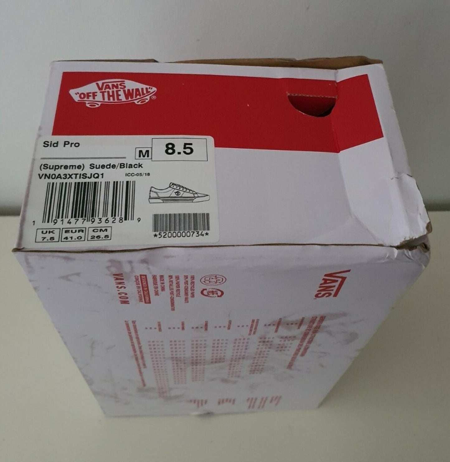 SS18 Supreme x Vans Sid Pro Turnschuhe Wildleder Schwarz