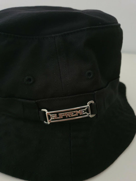 SS20 Supreme plato de identificación negro sombrero de pescador talla S/M
