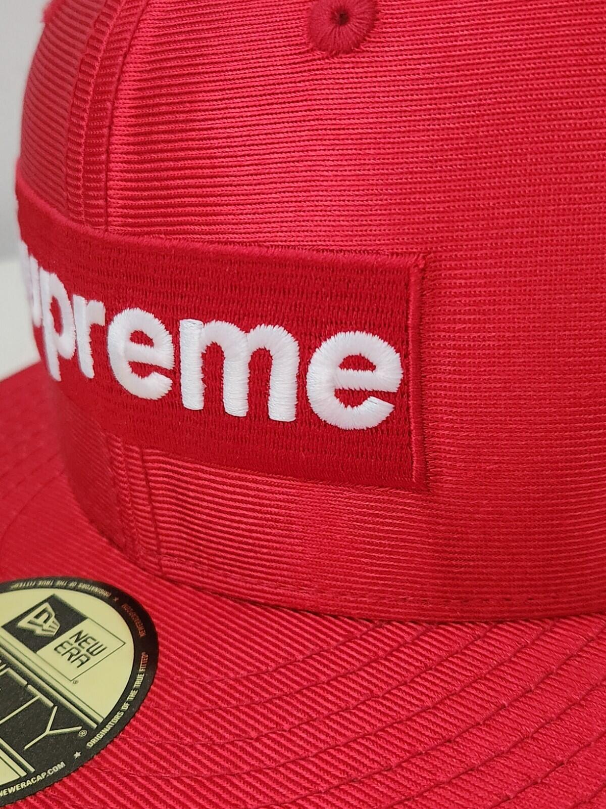 SS16 Supreme Dazzle Box Logo New Era Red Fitted cap hat size 7 3/8