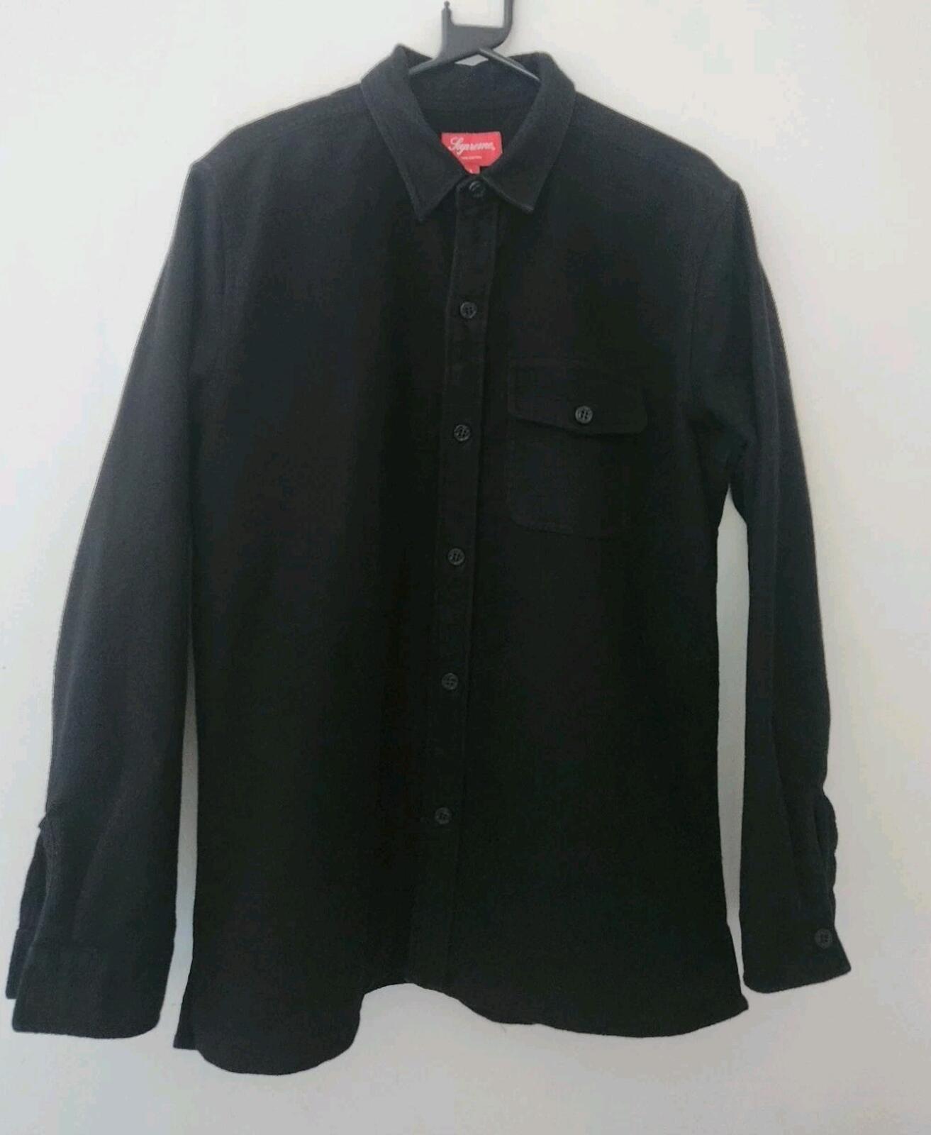 FW13 Supreme Moleskin Naval Shirt Black Size L