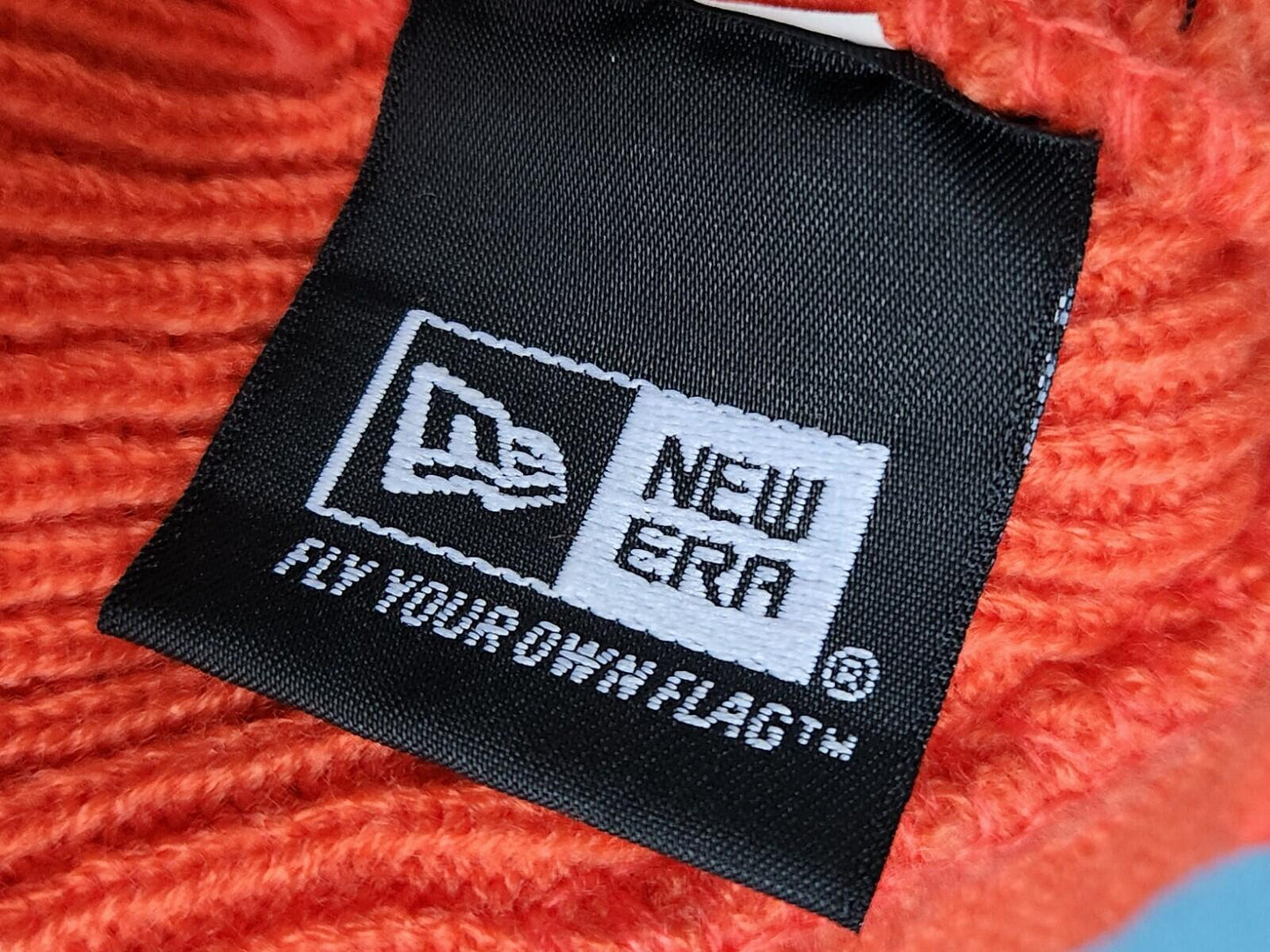FW13 Supreme New Era beanie small box logo Very rare Orange Hat Vintage 2013