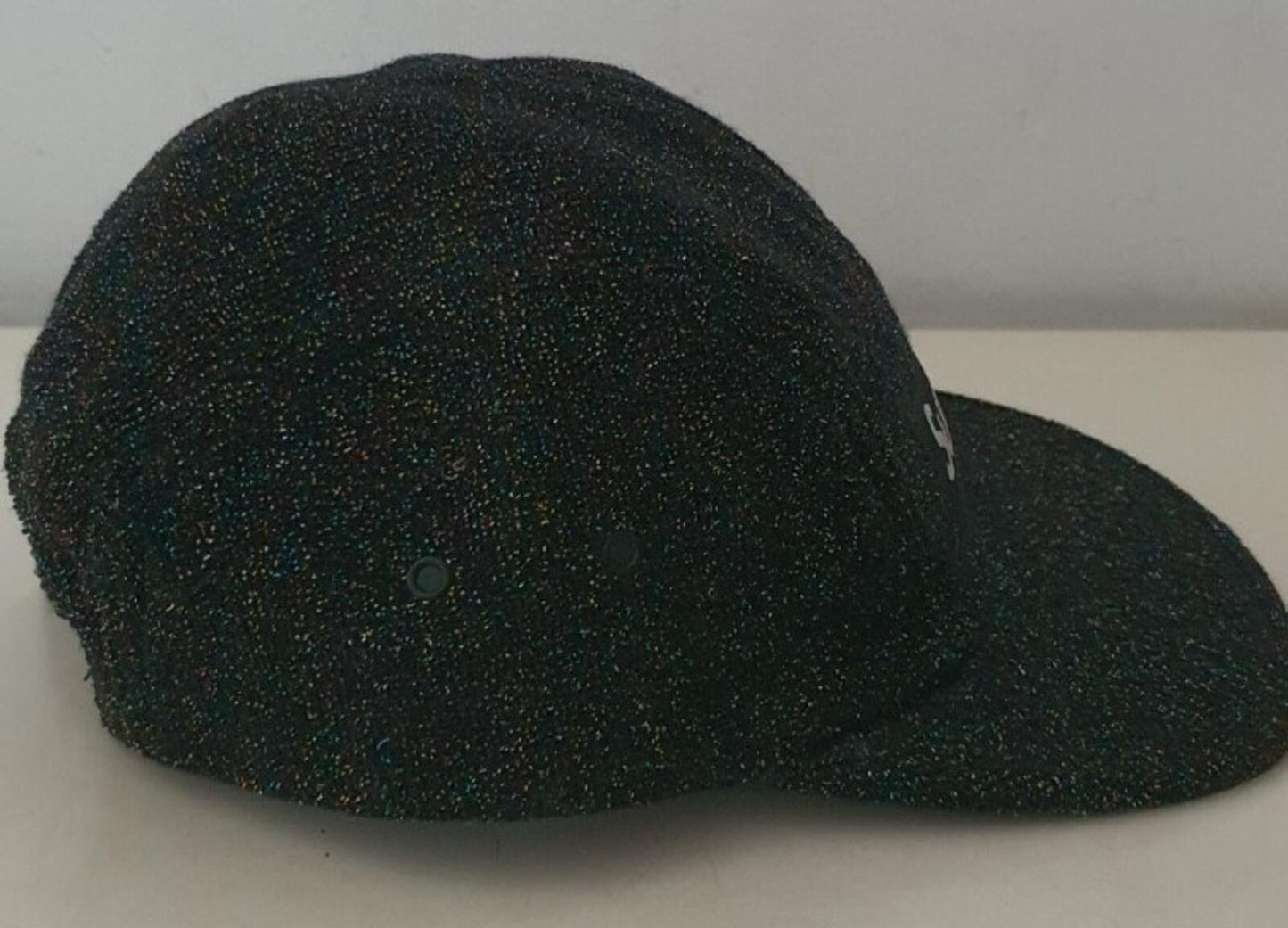Gorra campamento Supreme Glitter Terry SS19 Negra