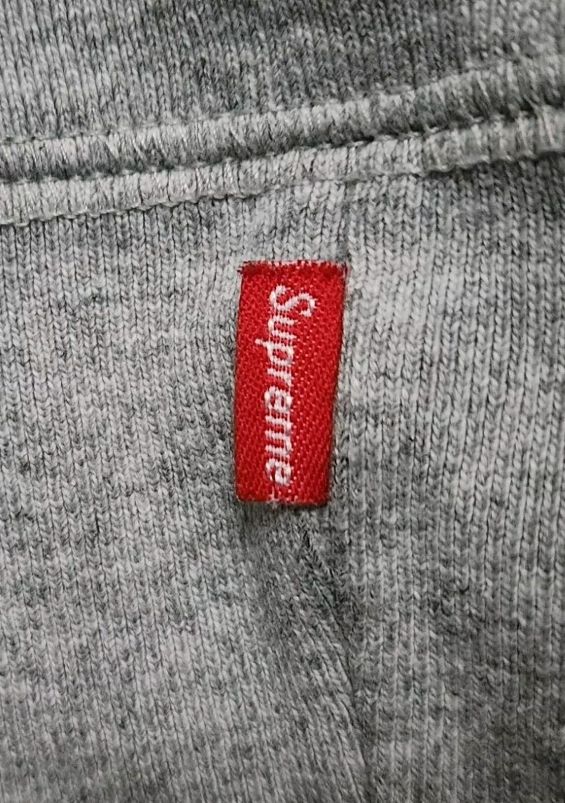 FW16 Supreme 3M Reflective Logo hooded sweatshirt Grey
