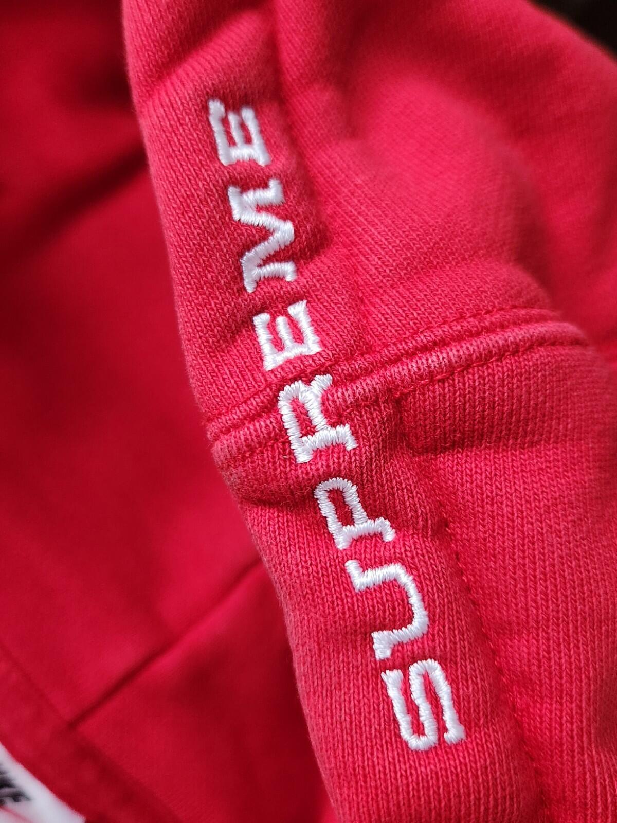 Sudadera con capucha y media cremallera roja Supreme Nike SS21, estampado de piel de serpiente, talla M