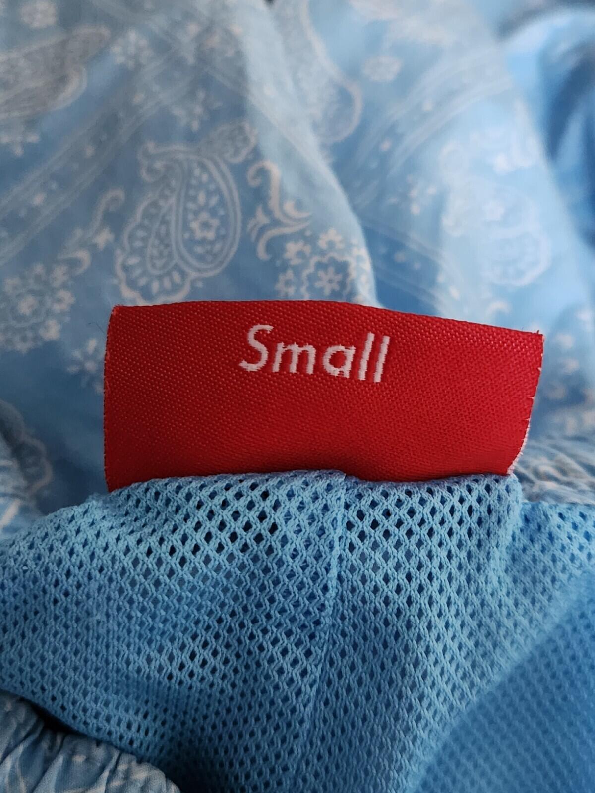 SS18 Supreme Bandana Track Pant Light Blue Trousers Size S Small Nylon Pant