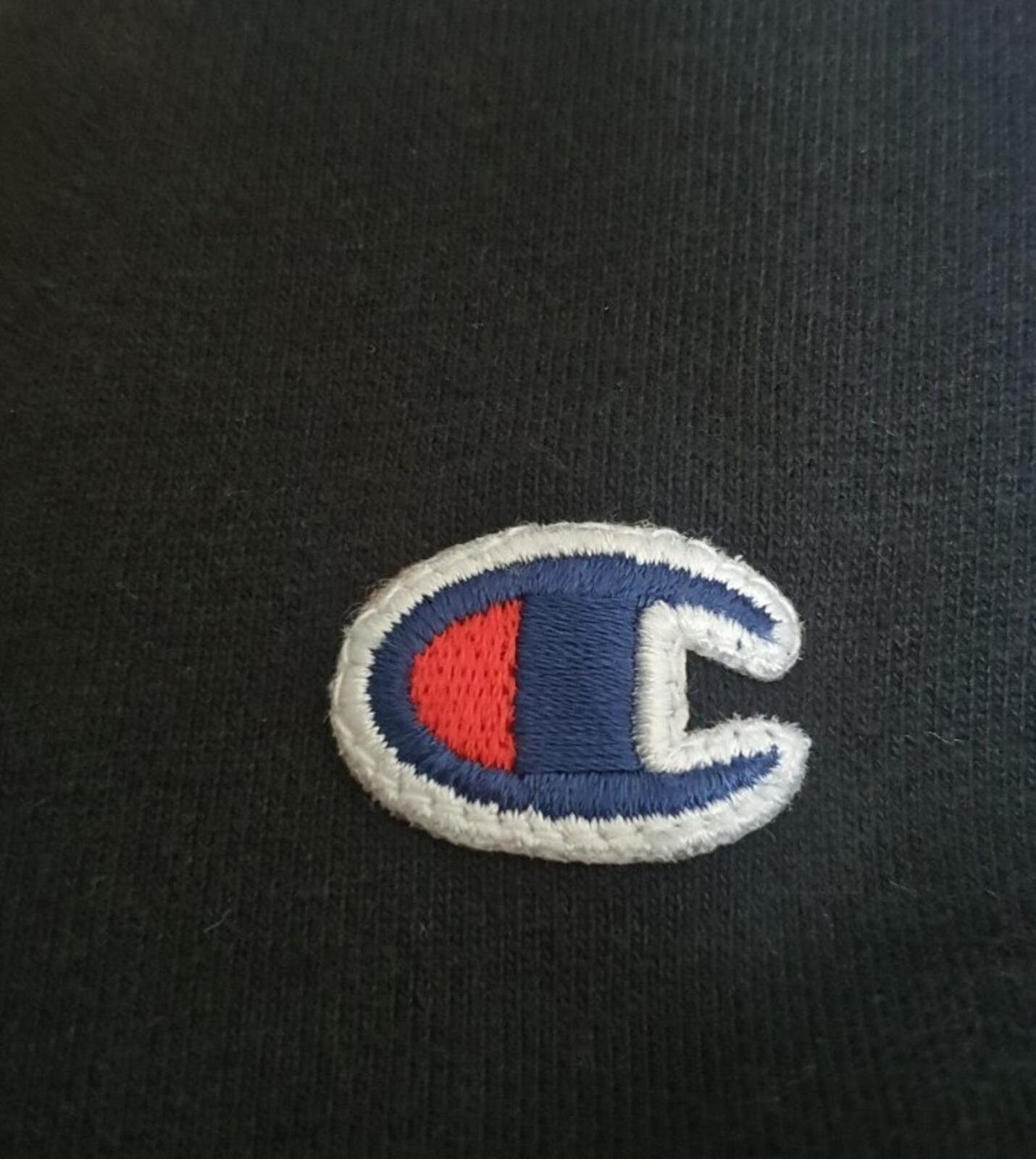 SS17 Supreme x Champion Satin logo Black hooded sweatshirt size M Medium hoodie