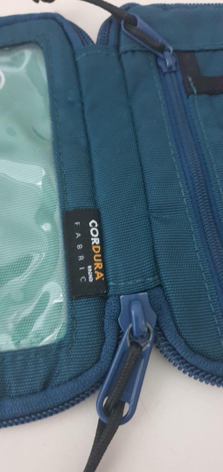 FW19 Supreme dark teal small zip pouch cordura nylon bag Water resistant wallet