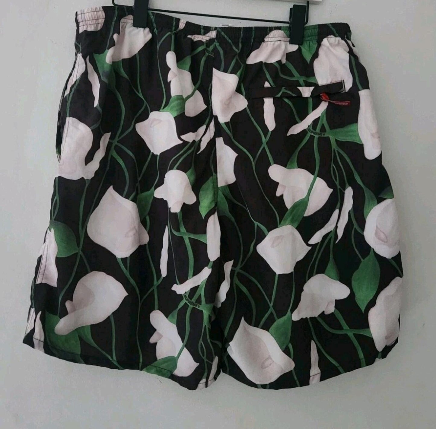 SS18 Supreme Nylon Water Short XL swim shorts black floral small box logo New