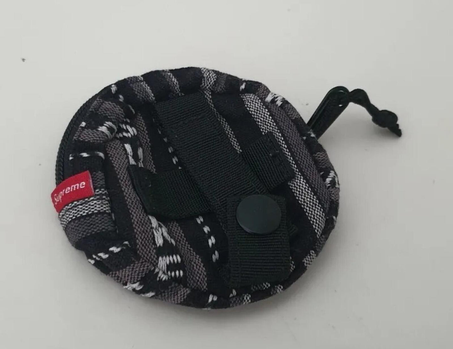 SS20 Supreme woven stripe coin pouch black Bag