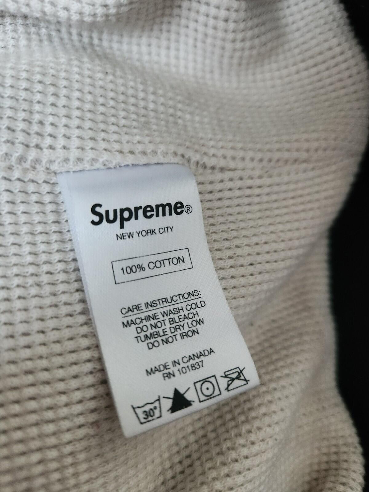 FW14 Supreme Reflective Logo Thermal Zip Up sweatshirt L Large Hoodie Black