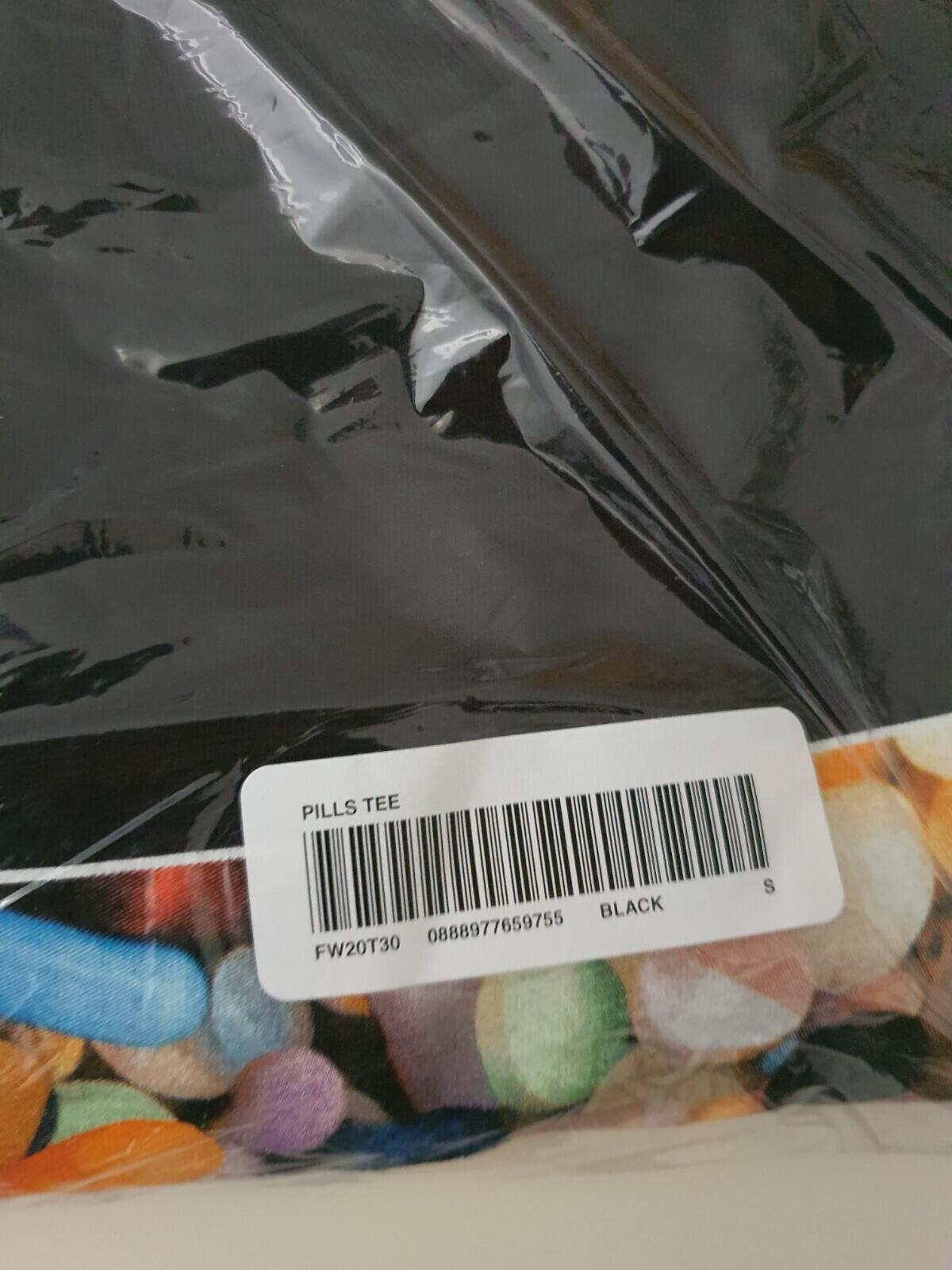 SS20 Supreme Pills Tee Black Size S