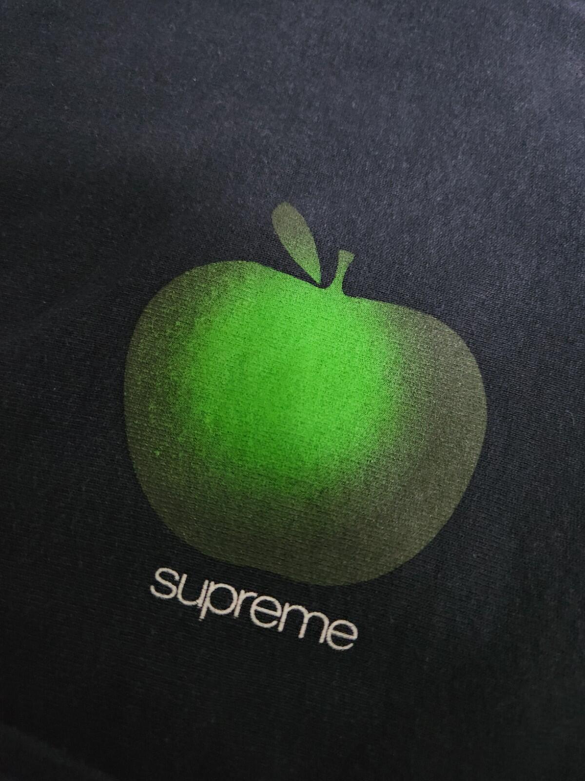 SS19 Supreme Apple Hooded Sweatshirt Navy Hoodie Size L Large