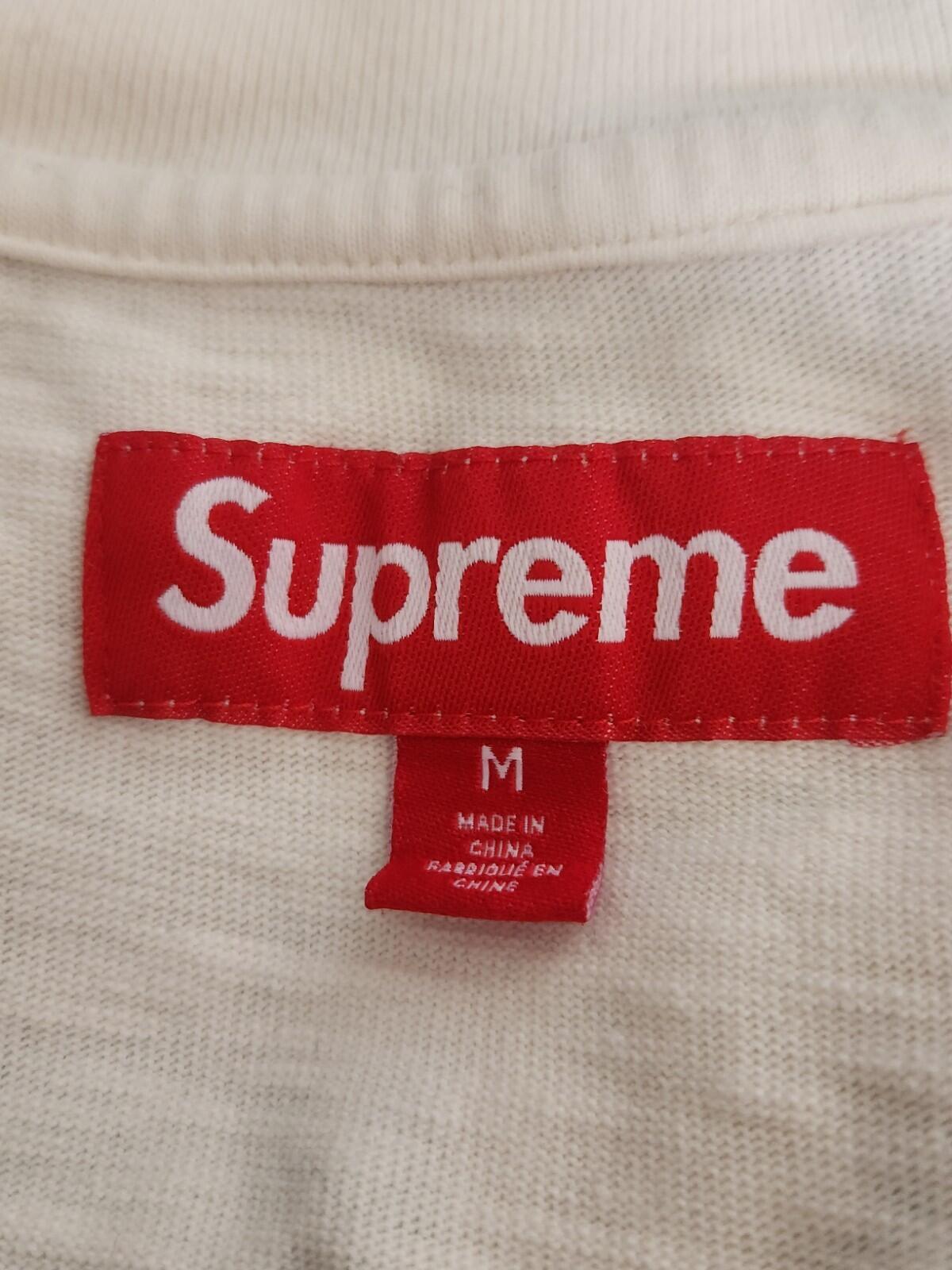 SS24 Supreme Overprint Knowledge S/S Top Cream Tee Size M Medium T-shirt Natural