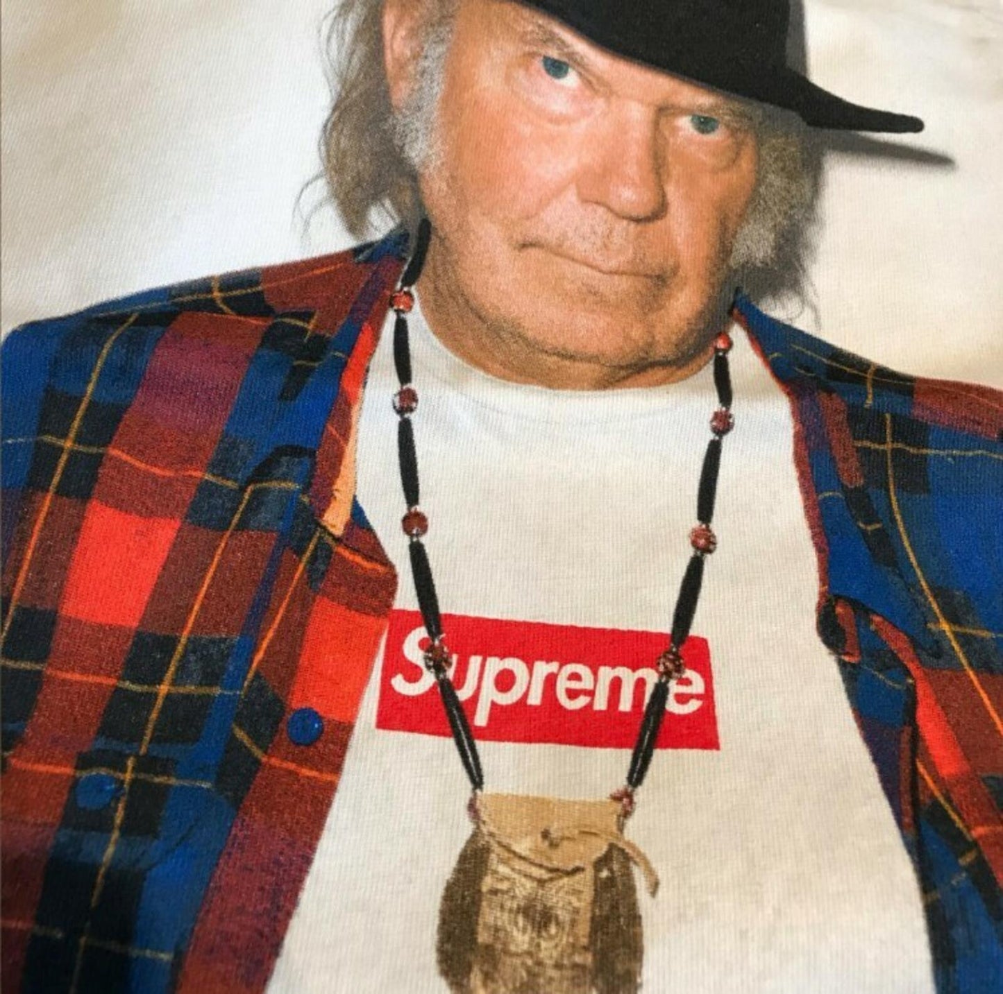 SS15 Supreme x Neil Young Photo Tee Palm Yellow Size M