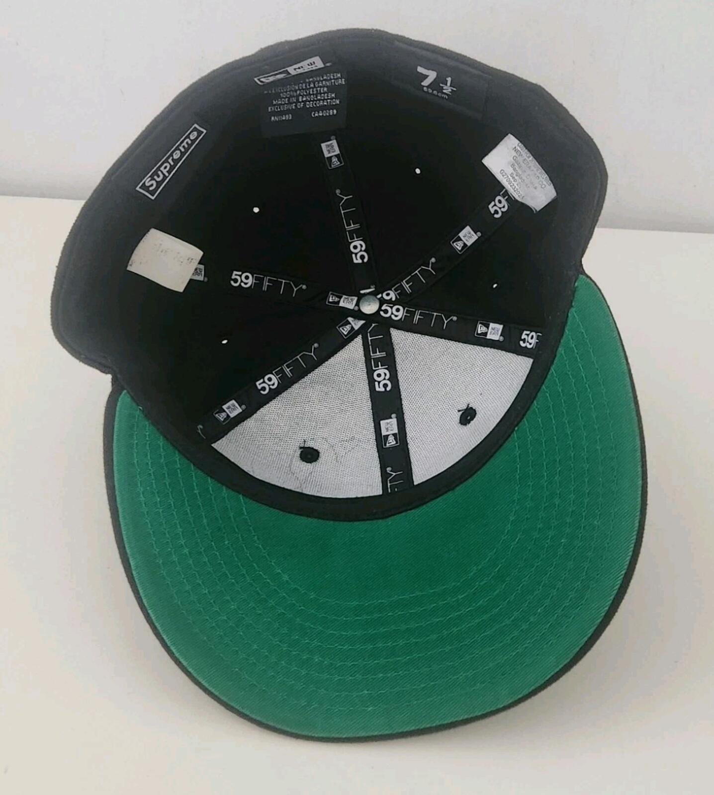 FW21 Supreme Eyes New Era Hat 7 1/2 Black Cap Embroidered Artwork By AOI