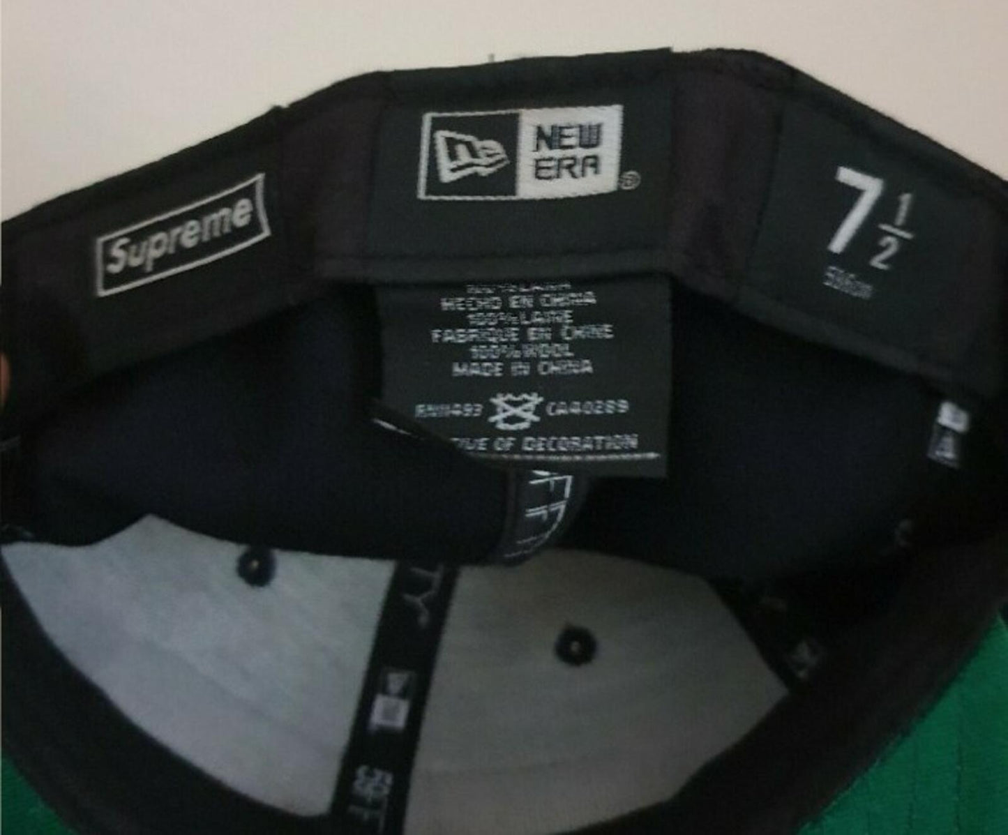 SS17 Supreme New Era 59fifty Piping Box Logo Cap Navy Size 7 1/2