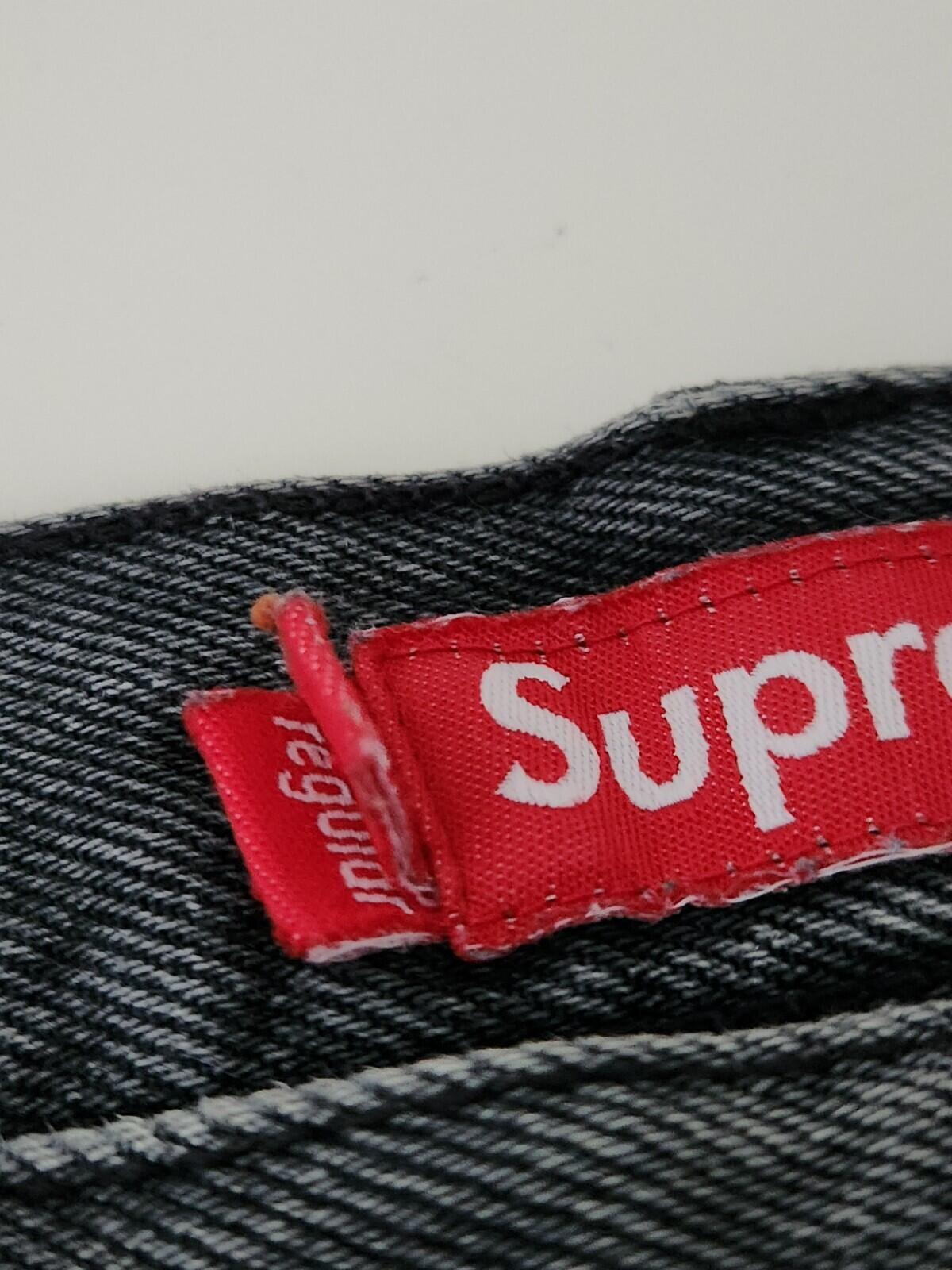 FW21 Supreme washed regular jeans size 34 blue W34 L32 star denim Black Trousers