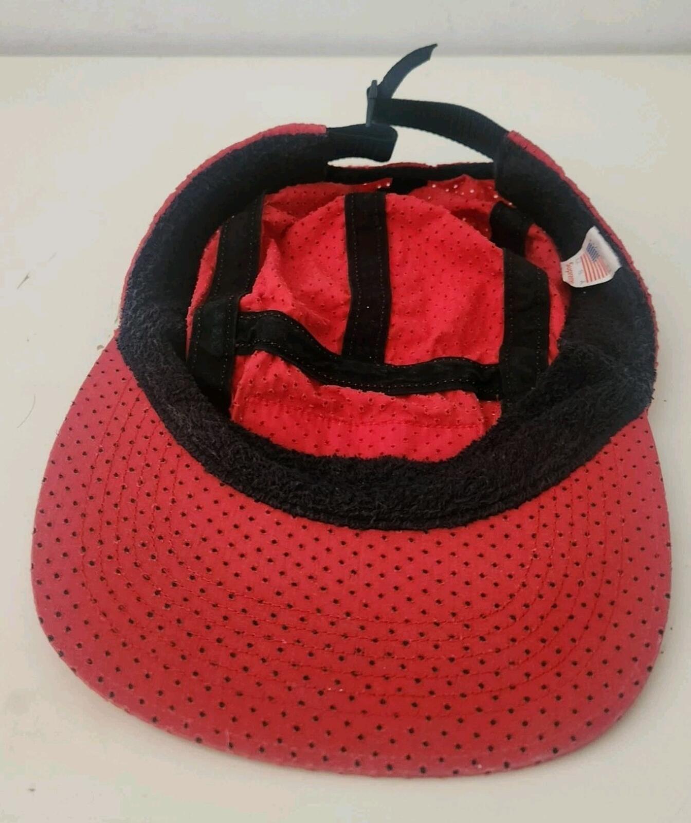 SS17 Supreme Perforated Camp Cap Rot Hut Box Logo Made in U.S.A