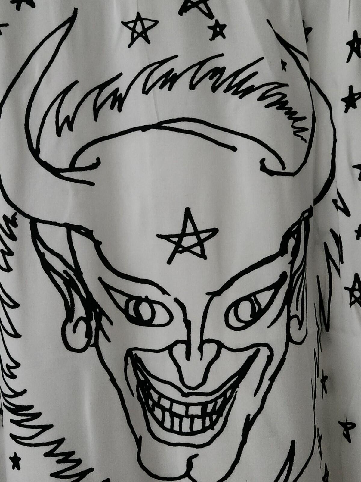 SS18 Supreme Devil rayon S/S Shirt M medium Original artwork by Daniel Johnston