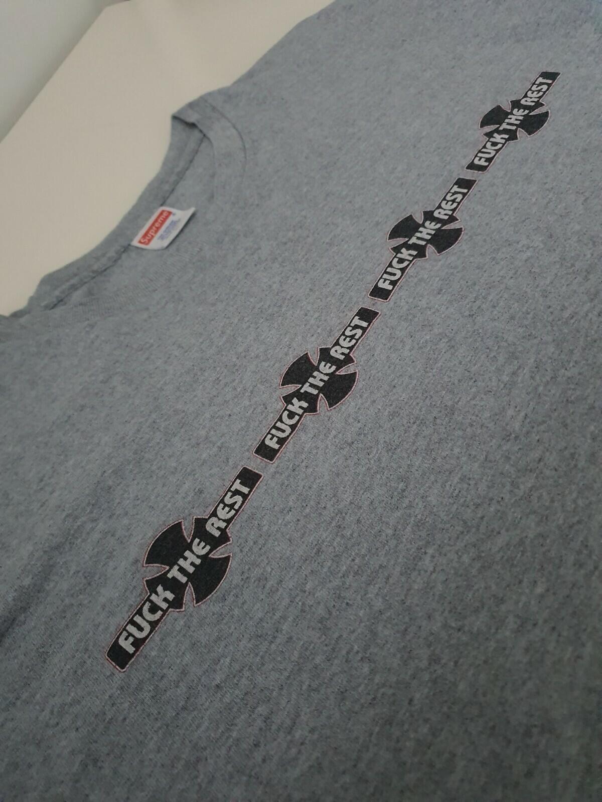 FW15 Supreme x Independent Fuc* The Rest heather grey tee XL T-shirt Made In USA