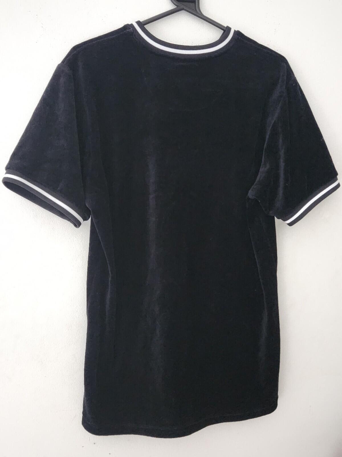 FW16 Supreme Velour Baseball Top size M Medium Black Jersey Tee T-shirt