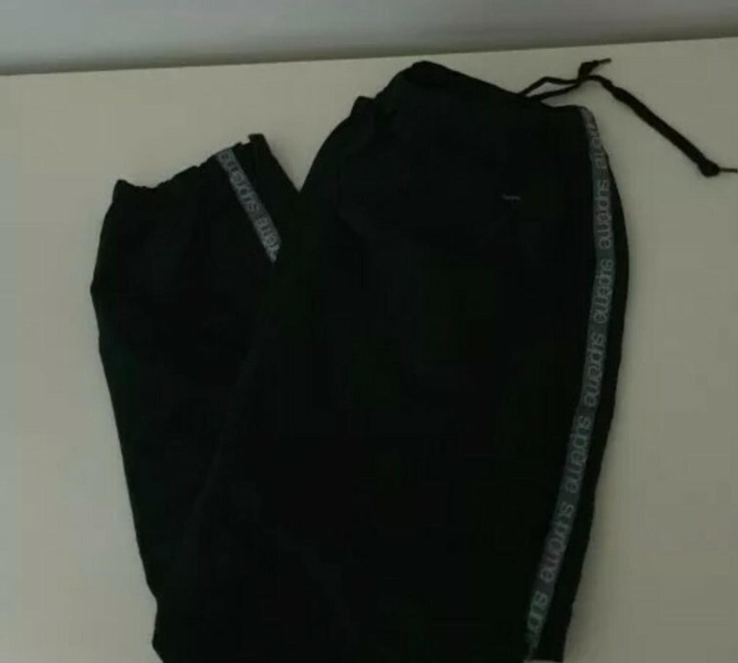 SS18 Supreme Tonal Taping nylon track pant size M medium black