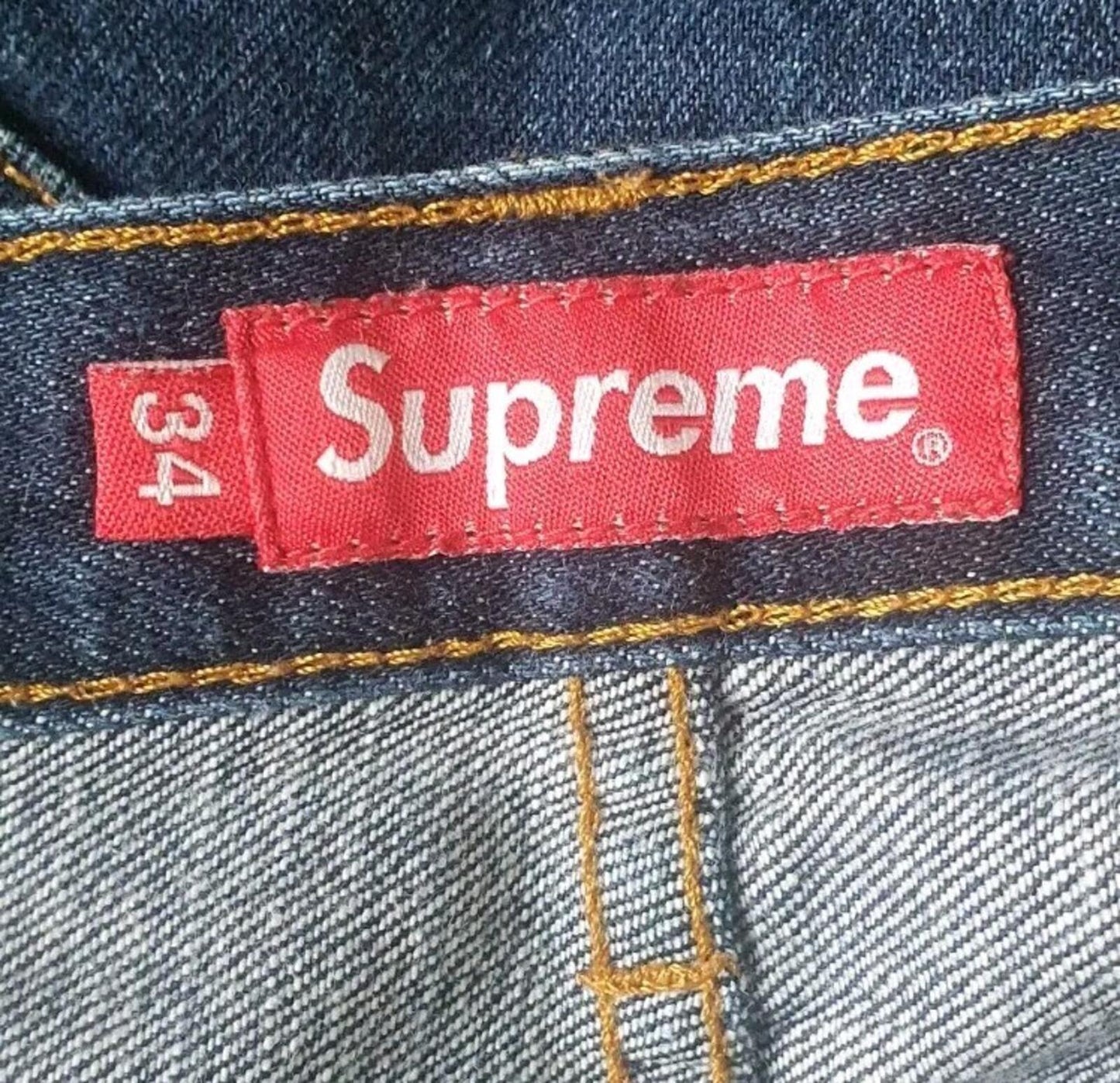 Supreme Denim Slim Jeans Blue Size 34 W34 L30 ALTERED