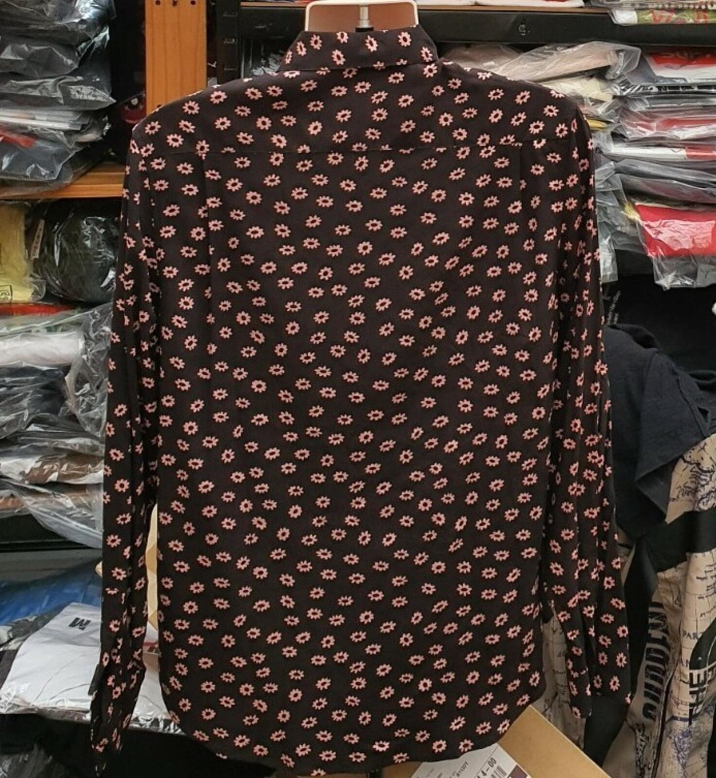 SS18 Supreme Flowers Rayon Shirt Black Size M