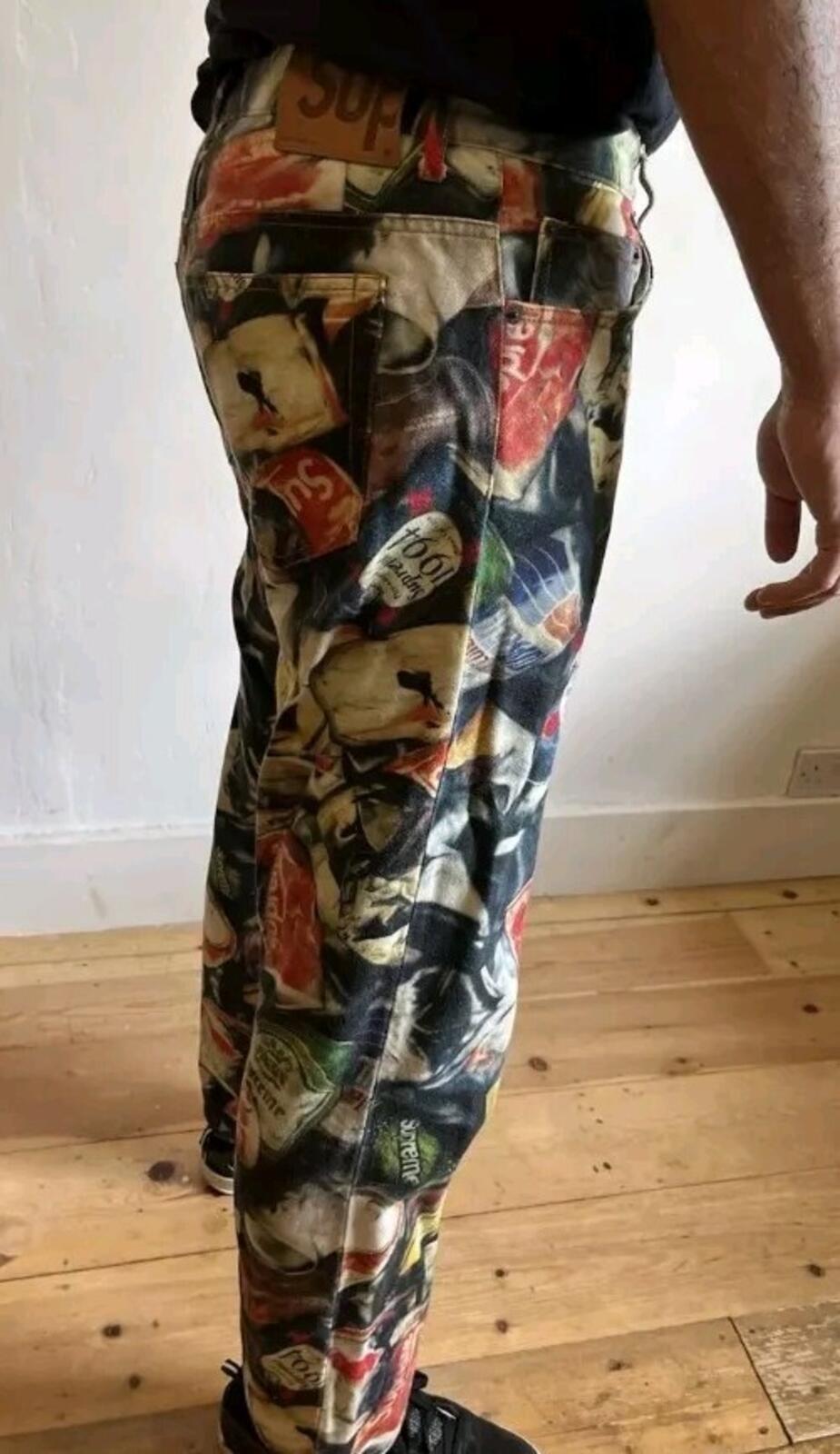 SS21 Supreme Cans regular jeans size 34 W34 L32 Cotton Trousers Pants