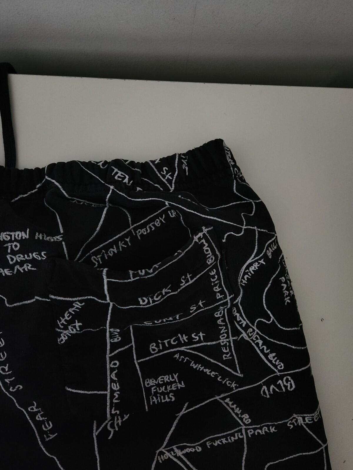 SS20 Supreme Gonz Embroidered Map sweatshort S Small Black shorts Mark Gonzales