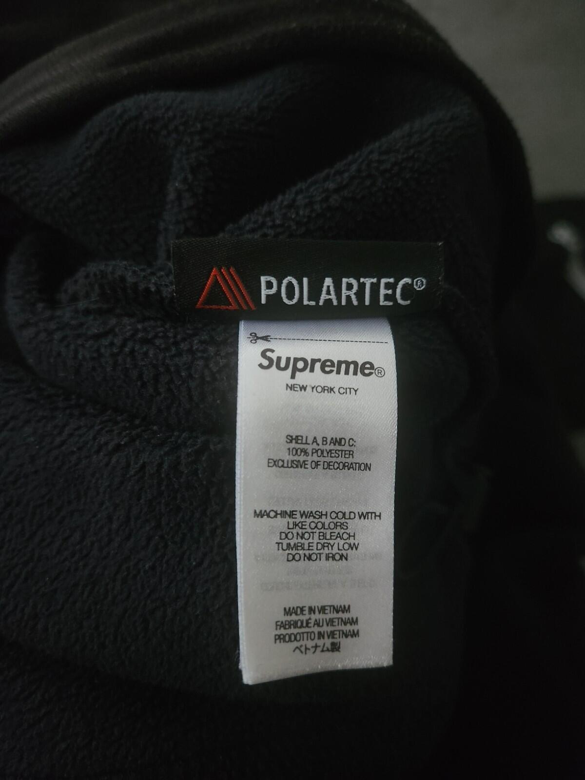 FW23 Supreme Polartec Zip jacket  size M medium black fleece top