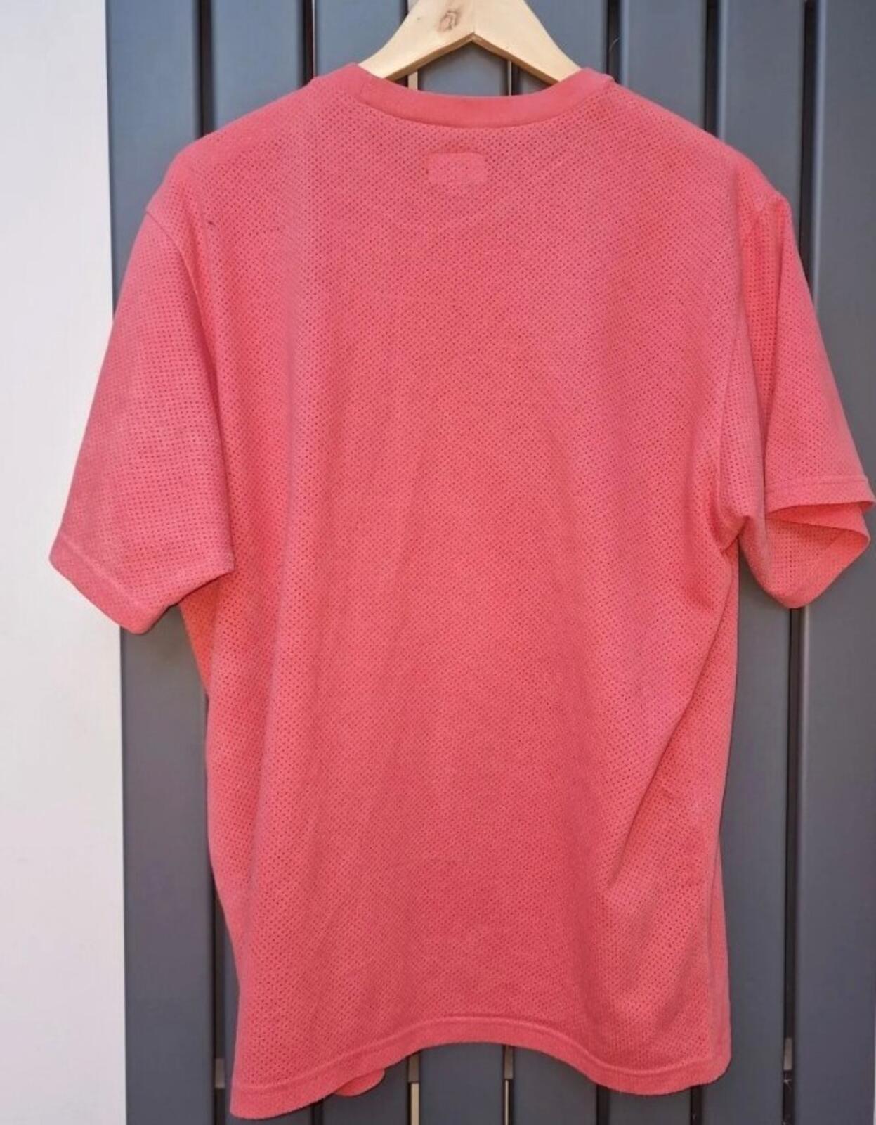 SS20 Supreme Cotton Mesh Gradient Logo Top tee M medium T-shirt Est. 1994 coral