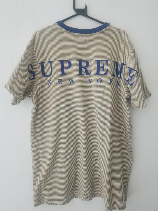 SS17 Supreme Micro Stripe tee T-shirt size XL