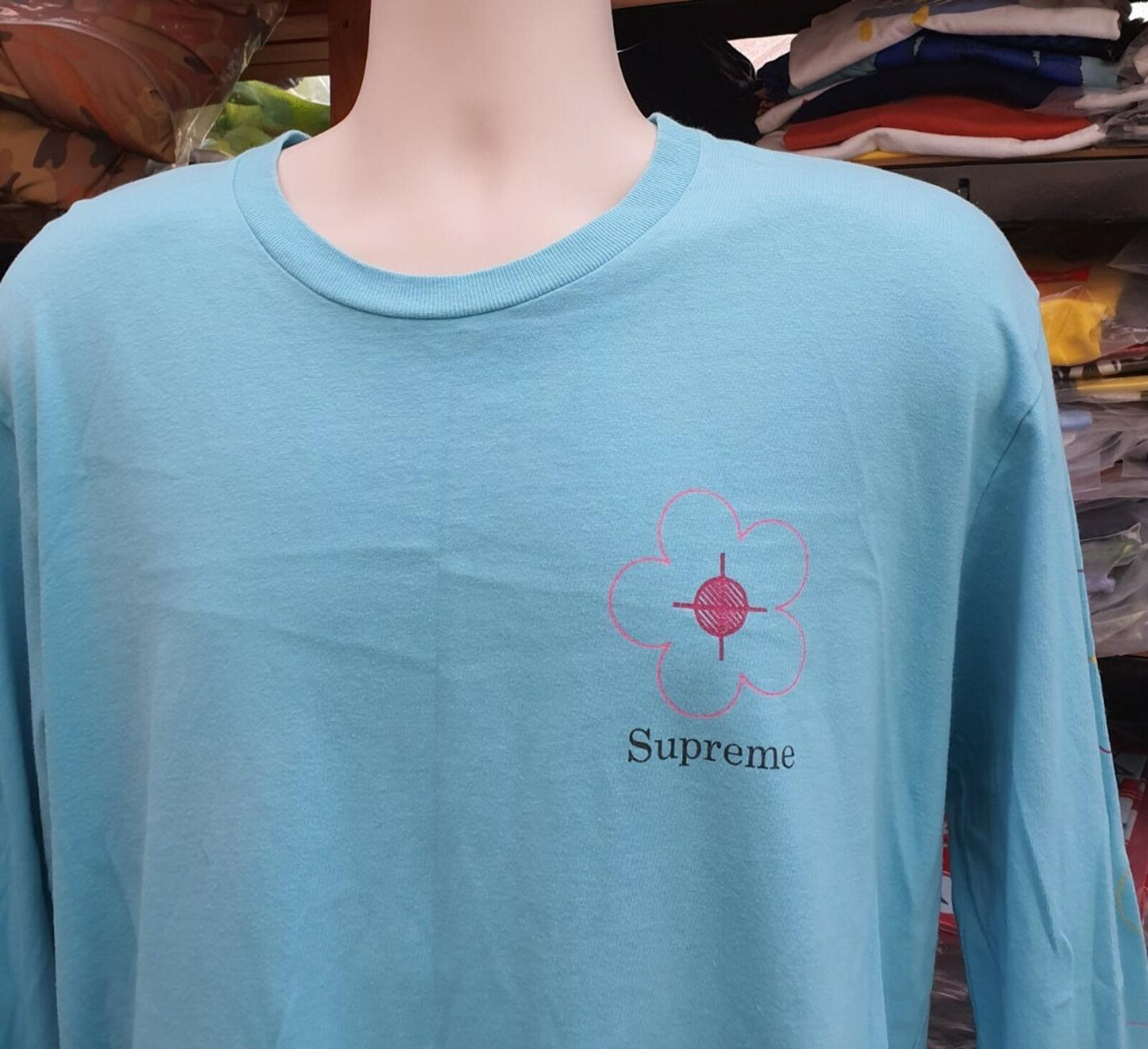 SS17 Supreme Been Hit L/S Tee Light Blue Size L