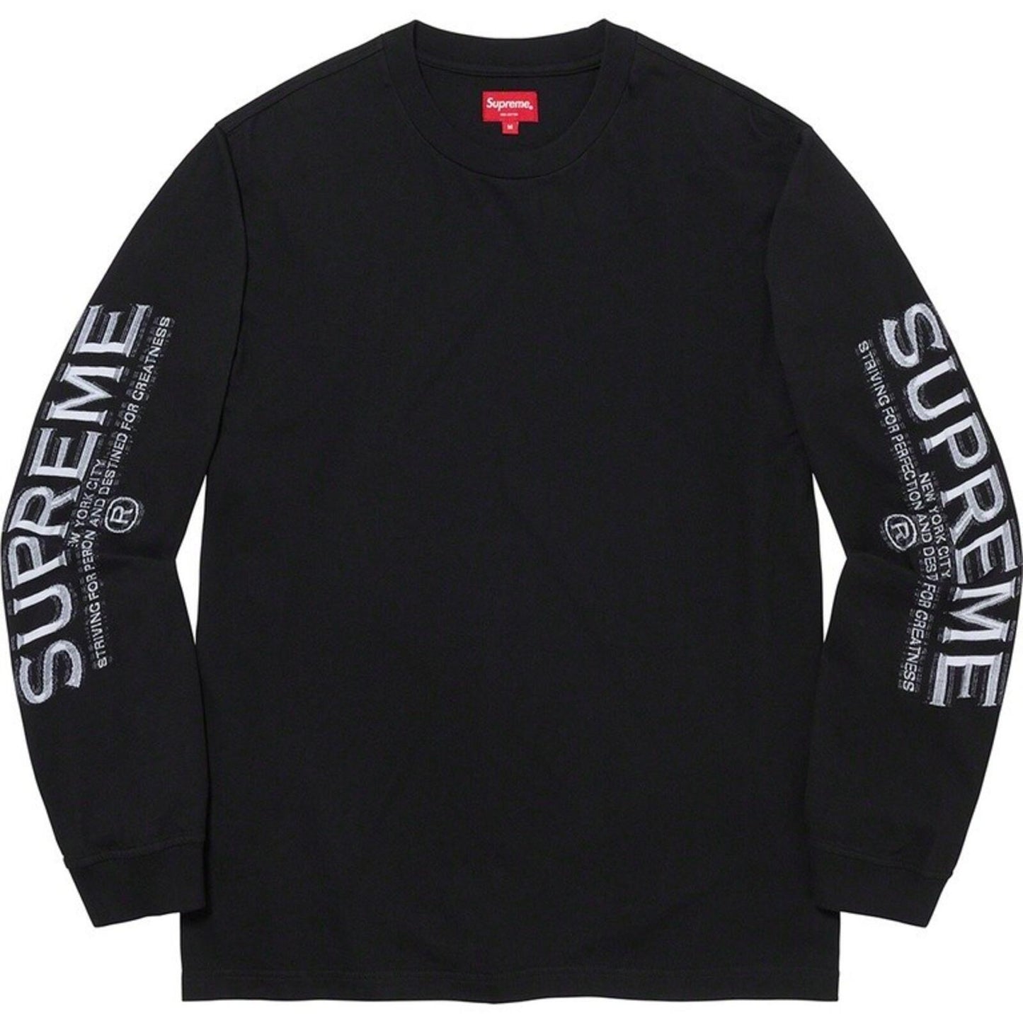 FW21 Supreme Intarsia L/S Top Tee Black Size XL