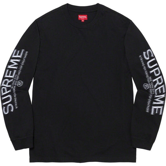 FW21 Supreme Intarsia L/S Top Camiseta Negra Talla XL
