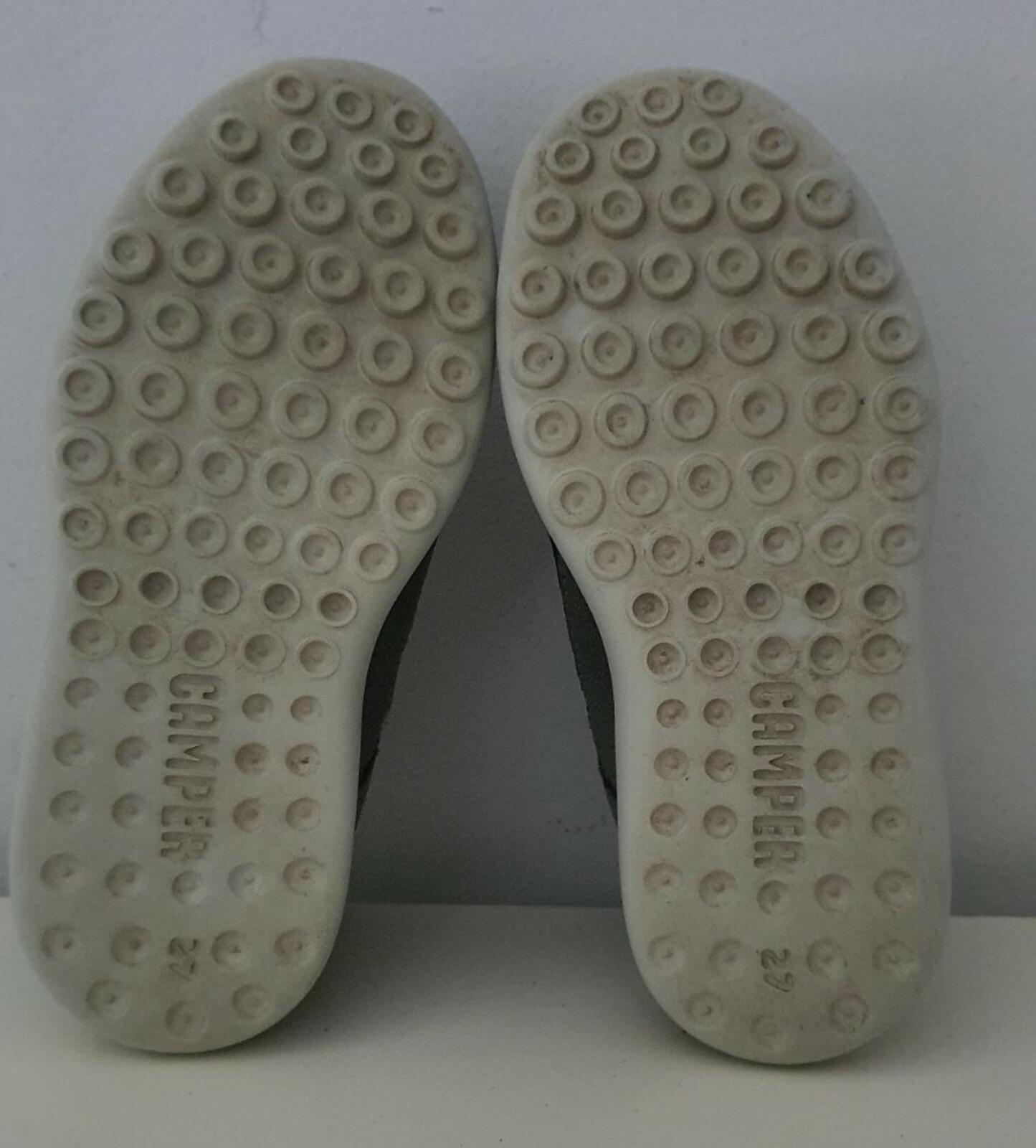 CAMPER RRP $70 kids grey trainers EU 27 UK 9.5 US 10 boys shoes leather