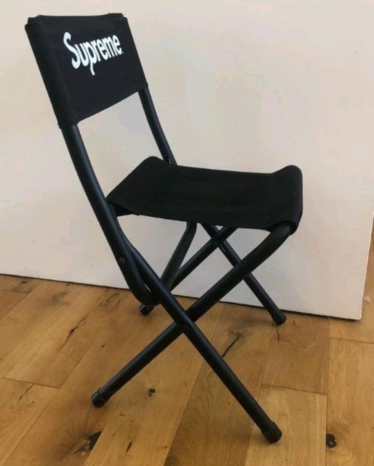 SS15 Supreme x Coleman Folding Chair Accessory Foldable Aluminium Frame Black