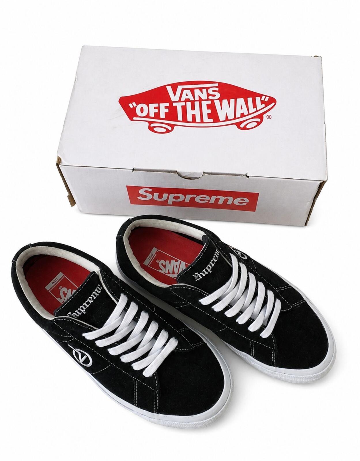 SS18 Supreme x Vans Sid Pro Turnschuhe Wildleder Schwarz