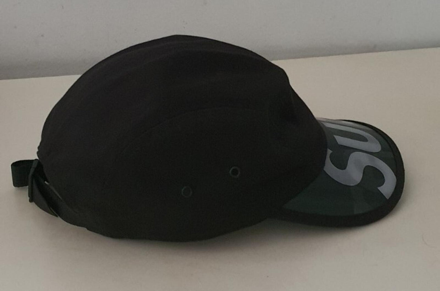 SS20 Supreme Lenticular Visor camp cap black nylon hat box logo
