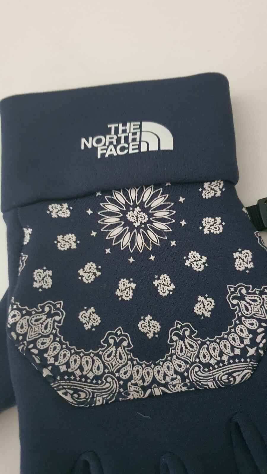 FW14 Supreme x THE NORTH FACE Bandana Gloves navy S small TNF Very Rare Vintage