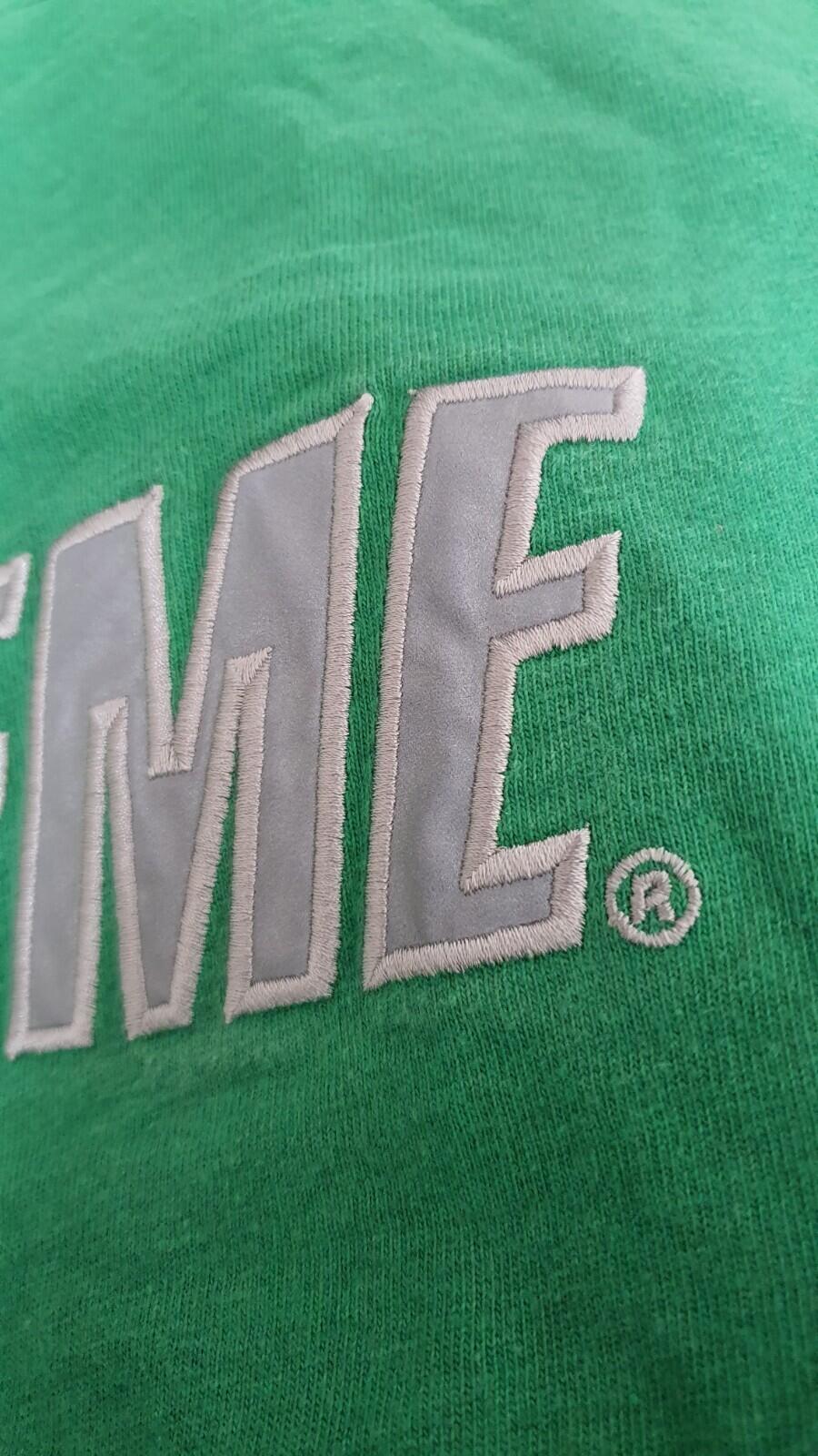 FW17 Supreme Reflective L/S Top Tee Größe XL T-Shirt meliertes Kelly-Grün
